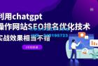     利用 ChatGPT 操作网站 SEO 排名优化技术：实战效果相当不错（共 5 节视频课）
